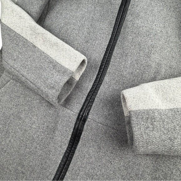 J.CREW Women's Italian Wool Stadium Cloth Cocoon Coat In Grey/Black Size 4 - Picture 5 of 13